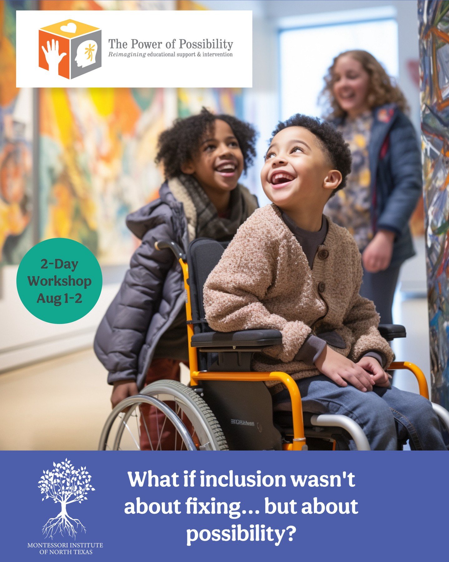 What if inclusion wasn&rsquo;t about fixing&mdash;
But about seeing every child through the lens of possibility?

In Montessori, inclusion isn&rsquo;t a checklist. It&rsquo;s the approach.

Join us for Reimagining Inclusion: Introduction to the Power