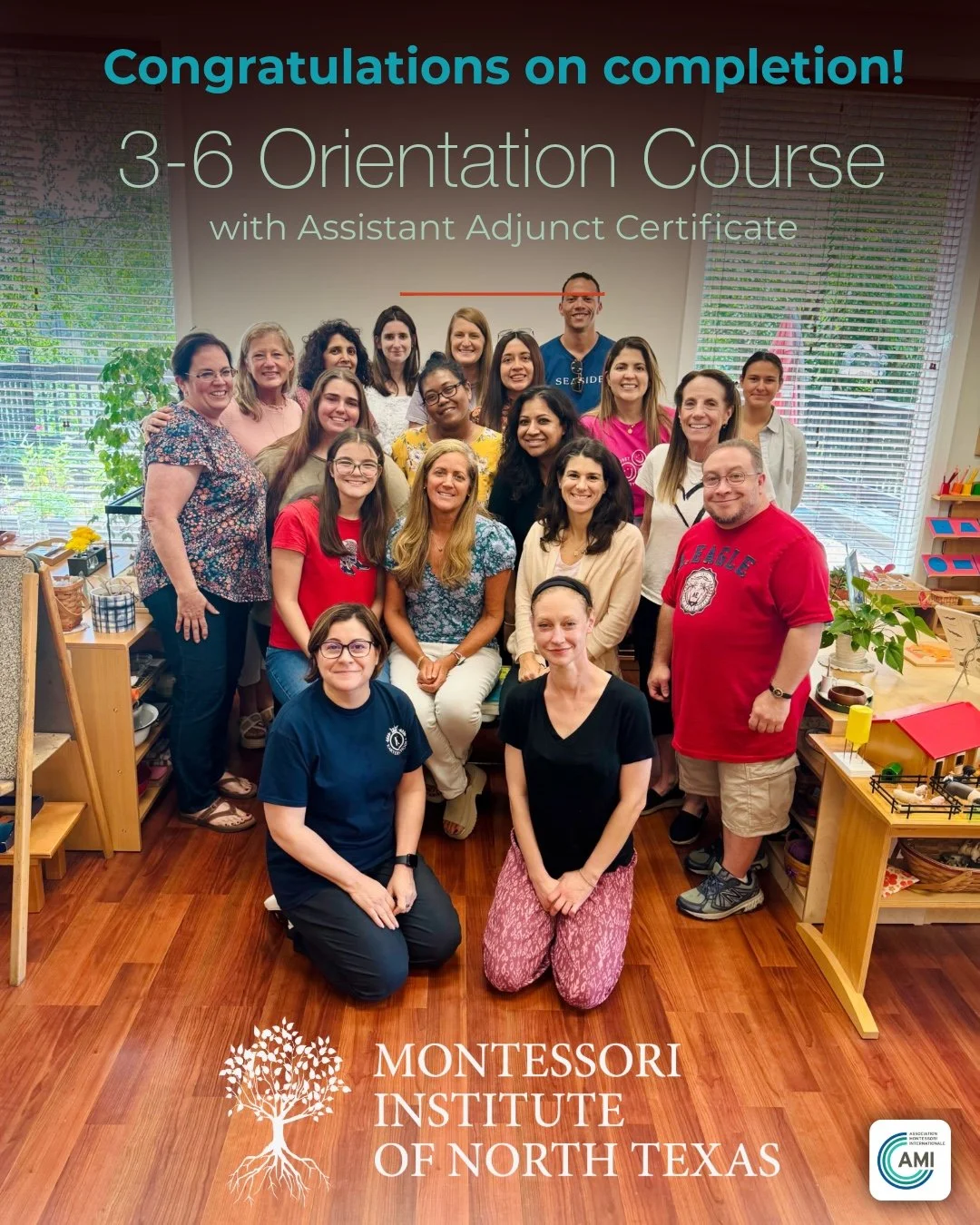 🎉 Congratulations to the graduates of BethAnn Slater&rsquo;s AMI 3&ndash;6 Online Orientation Course! 
Vocabulary update ‼️ Did you know? -&gt; AMI now refers to the Montessori Assistant&rsquo;s Certificate as the &quot;Assistant Adjunct&quot;. MINT