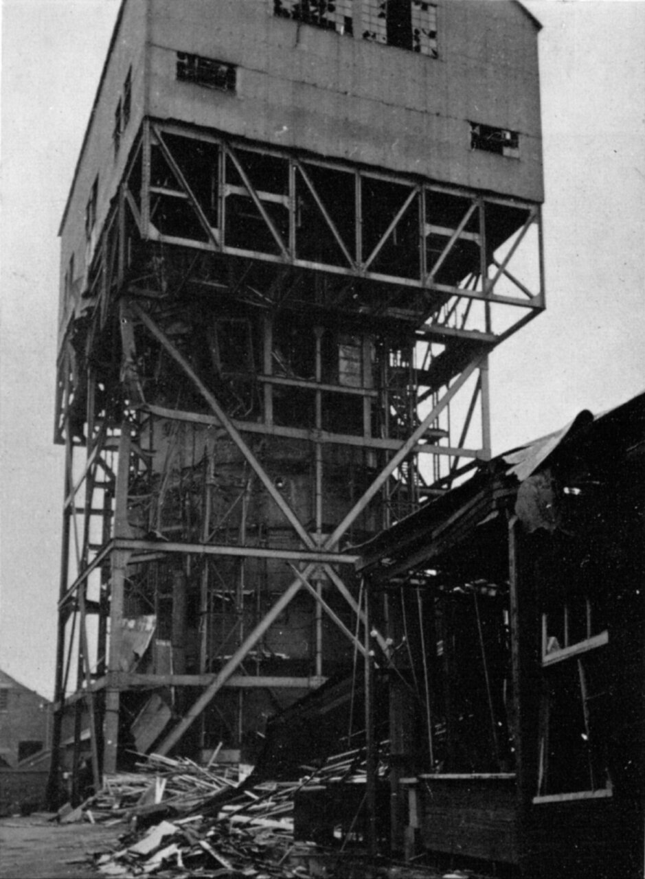  Jan/Mar 1941 - Bomb damage to Mining Trials Tank at HMS VERNON  Jan/Mar 1941 - Bomb damage to Mining Trials Tank at HMS VERNON