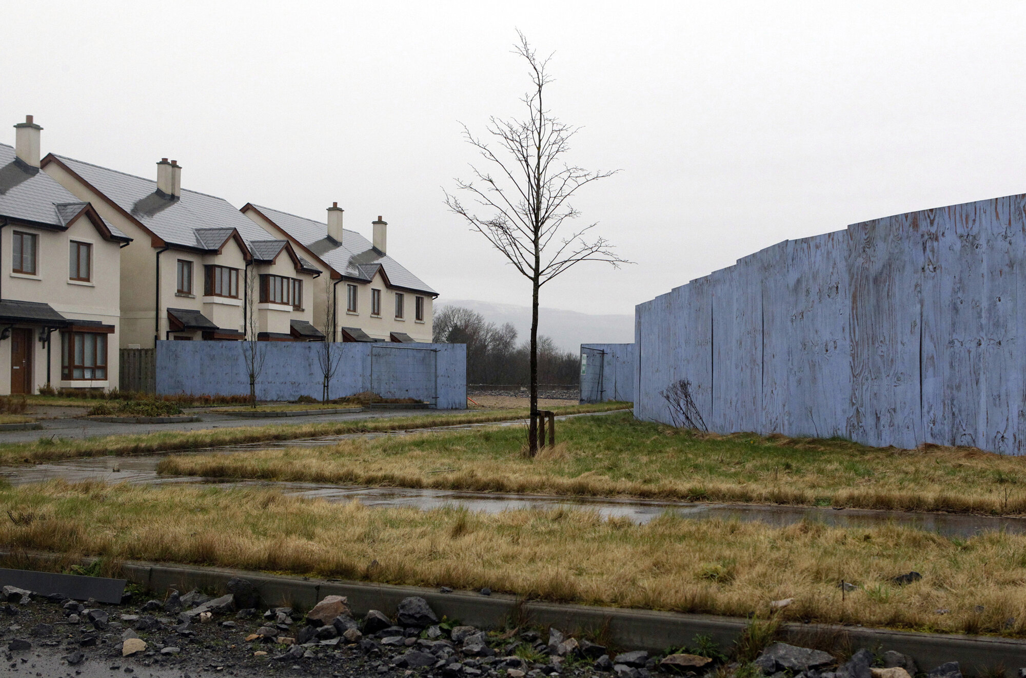 The Waterways, an empty and unsold housing development, in the village of Keshcarrigan, County Leitrim. During the economic boom, Irish developers attempted to cash in, building tens of thousands of houses. However, poor planning decisions and the g