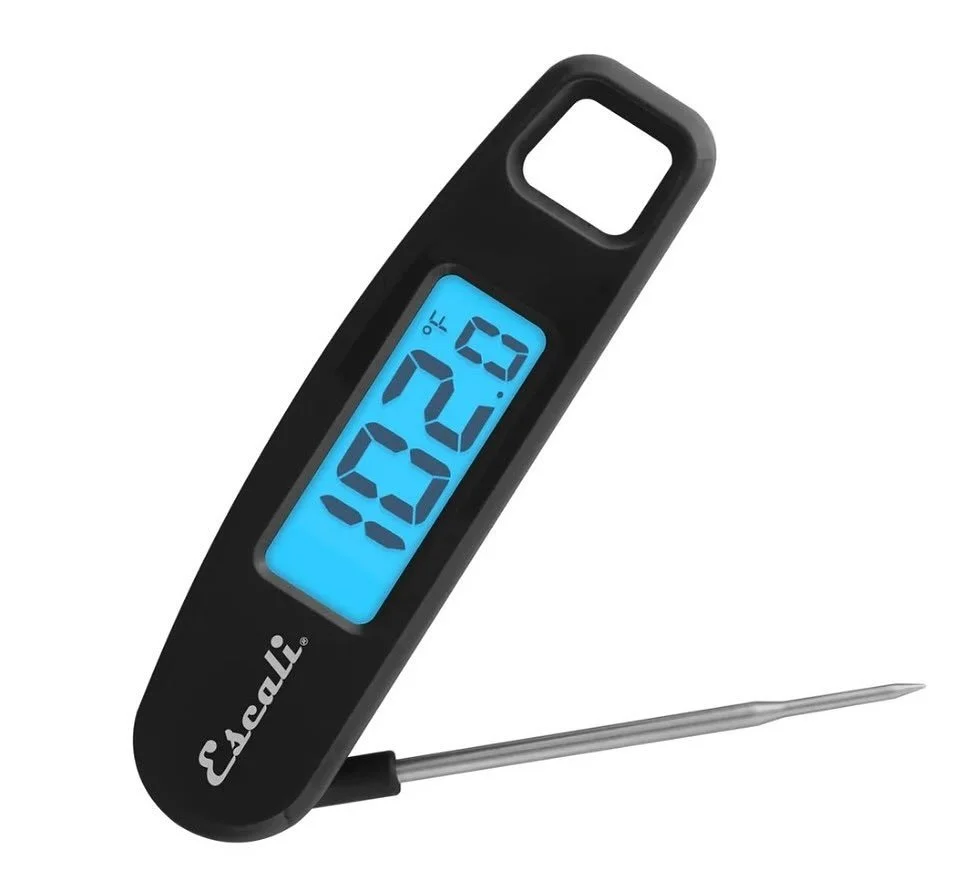 The Escali Compact Folding Digital Thermometer is easy to toss into your pocket for trips to &amp; from whatever&rsquo;s cooking on the grill tonight.