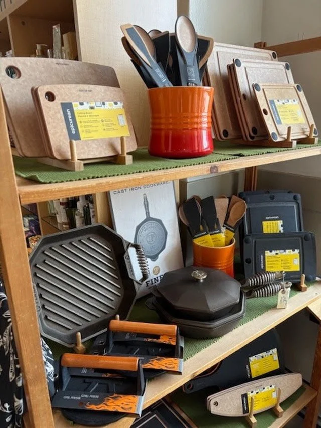 Made in the USA: Epicurean Cutting Surfaces, Duluth MN; and Finex Cast Iron, Portland OR.