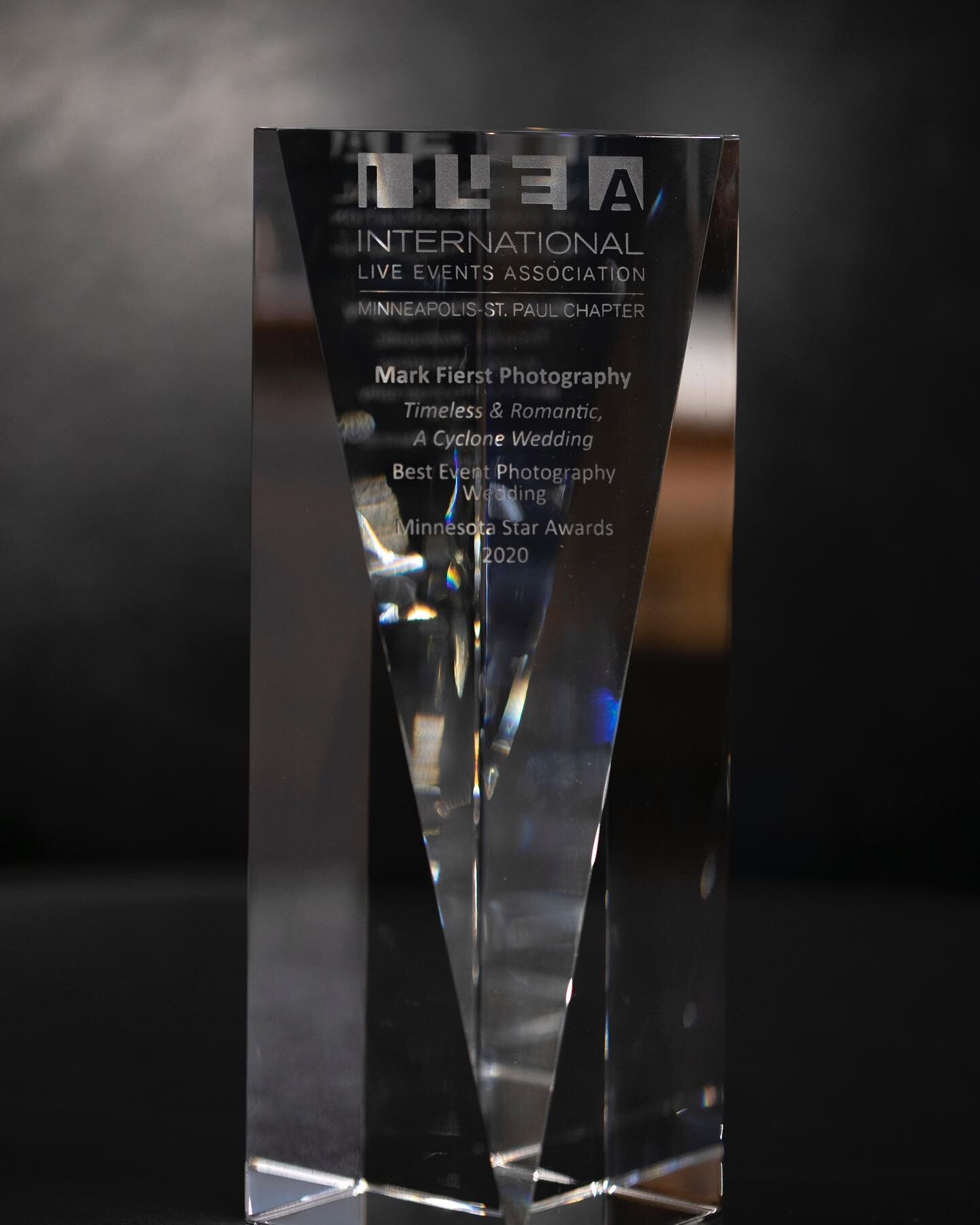 ILEA&rsquo;s virtual award ceremony was this summer, but I recently received the actual physical award.  This award means so much to me because it is judged by an independent panel of event professionals in a different state that rates you, not only 