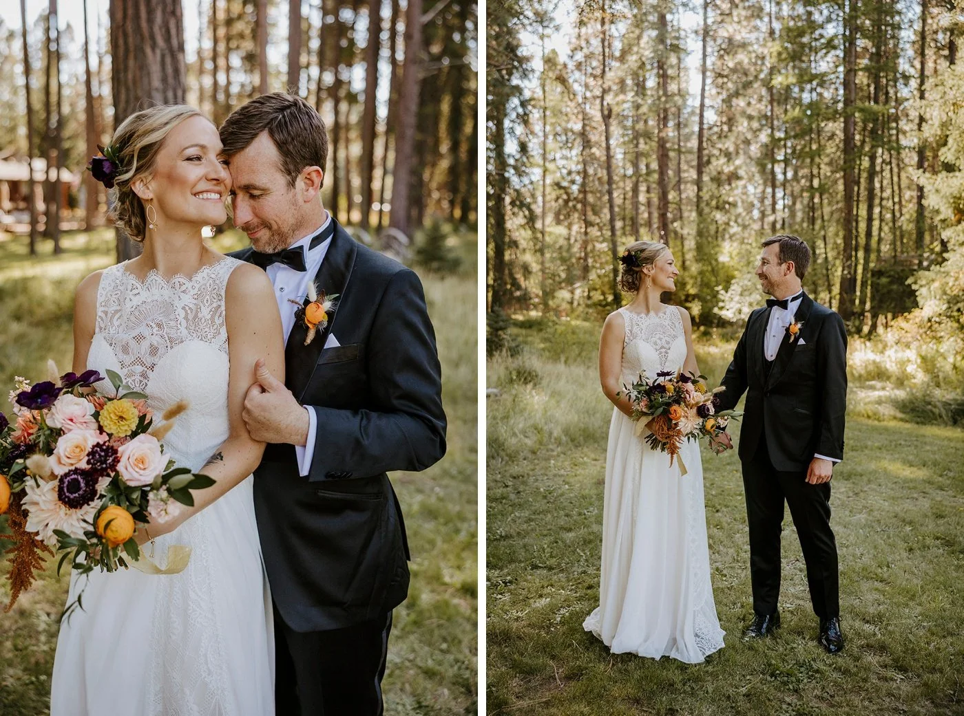 Bridal portraits at Lake Creek Lodge
