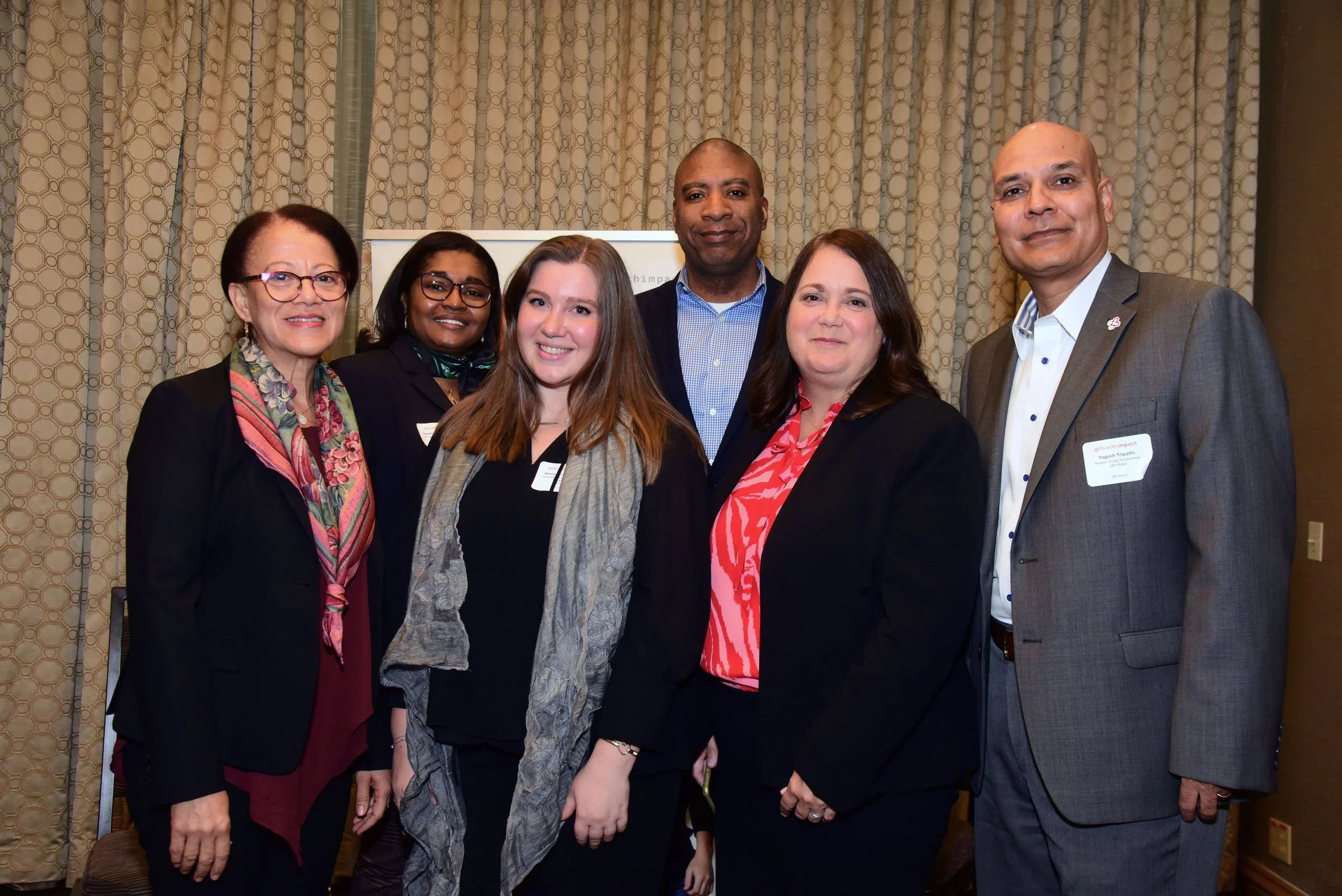 (S&P Global) front - Barbara Stallworth, Alessandra Haversat, Annette O'Hanlon, Yogesh Tripathi, back - Stephanie Johns-Clark, Michael Grant