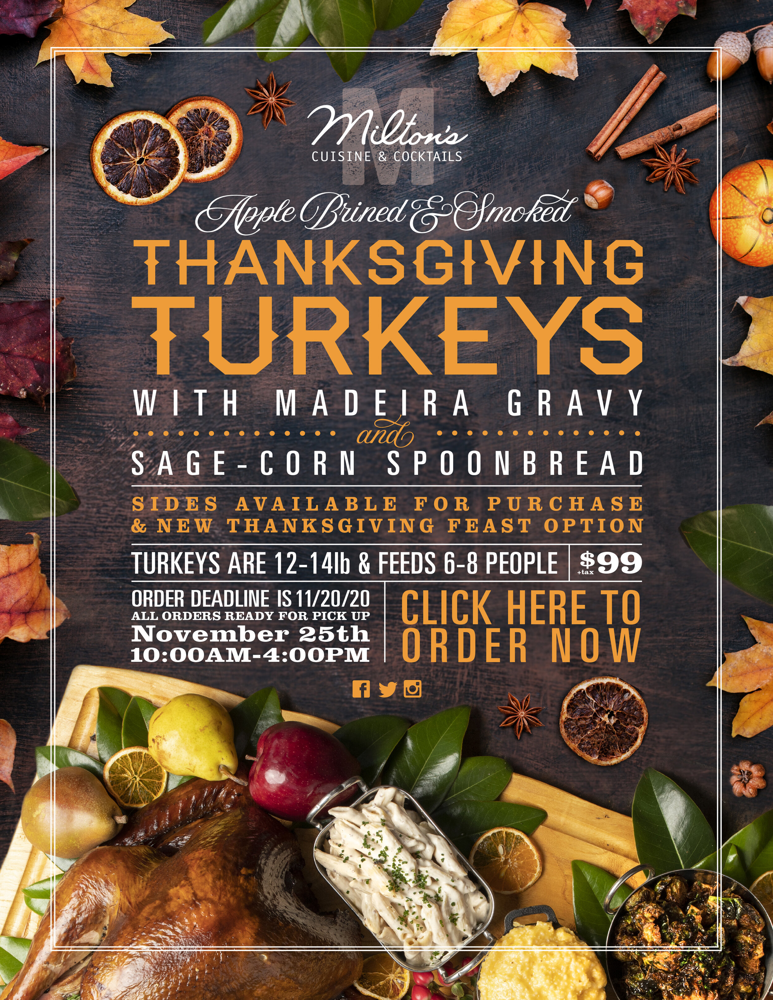 Thanksgiving Menu for 10–12