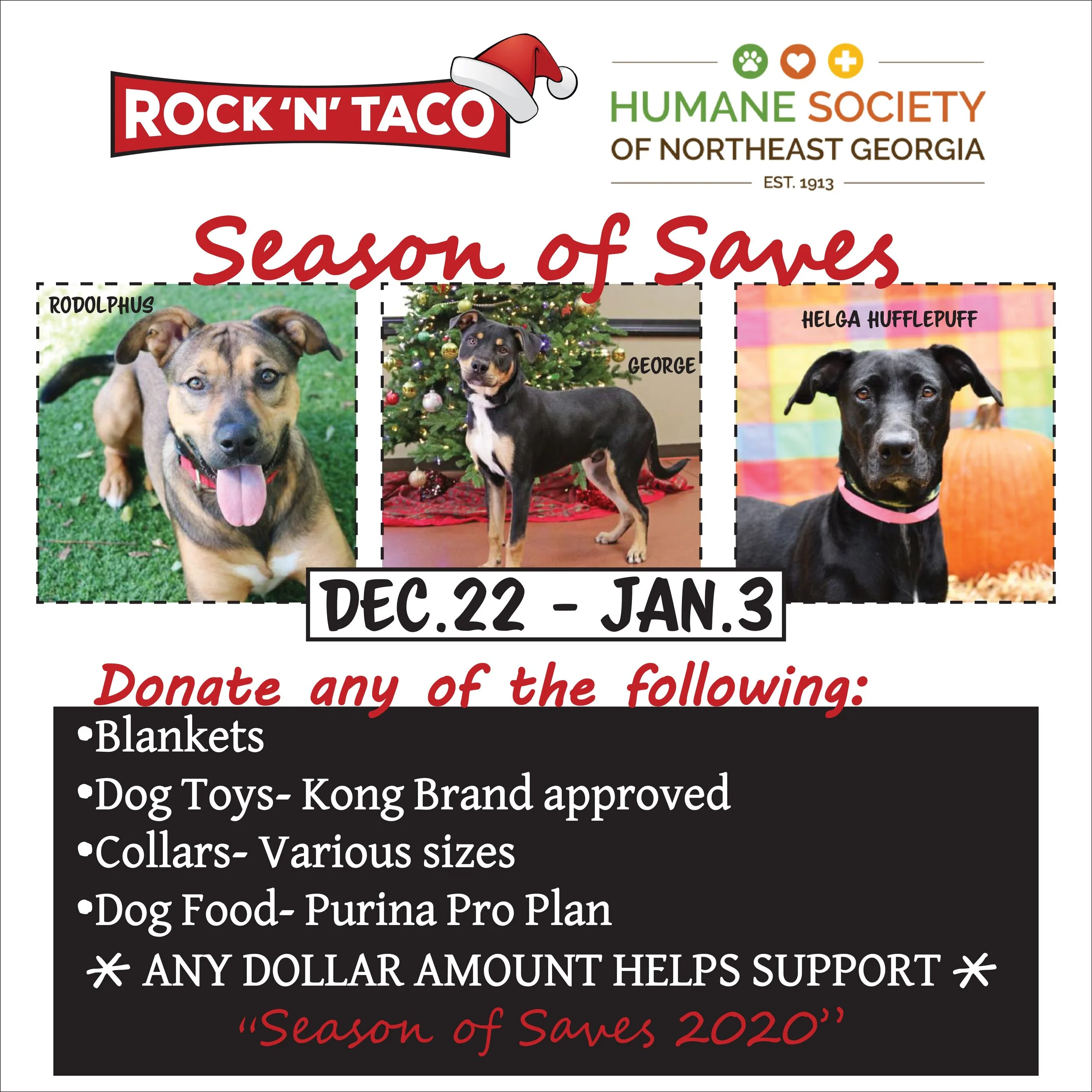 Rock ‘N’ Taco Spreads Holiday Joy with December Fundraisers