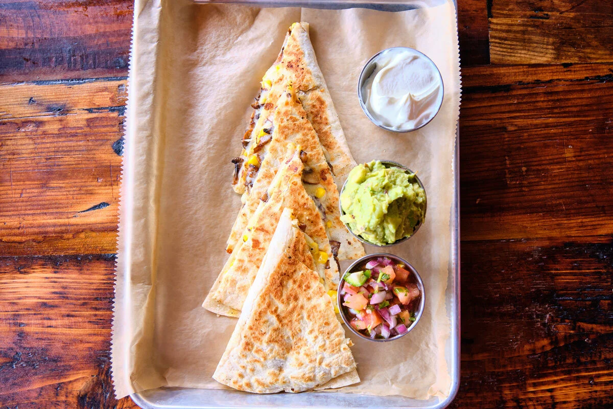 Daily Dish: Lazy Llama Cantina's Mushroom &amp; Charred Corn Quesadilla