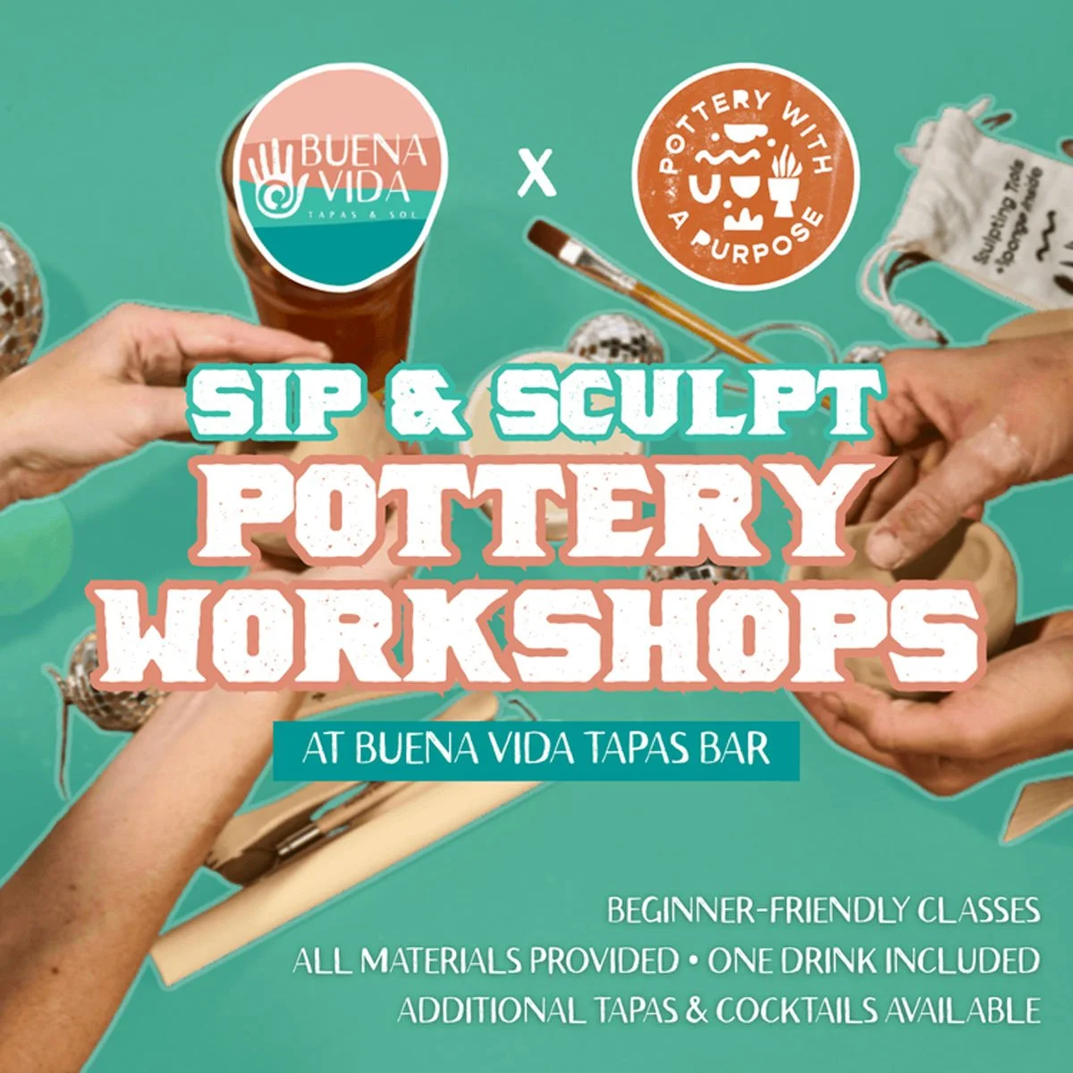 Sip & Sculpt Hands-On Pottery Workshop