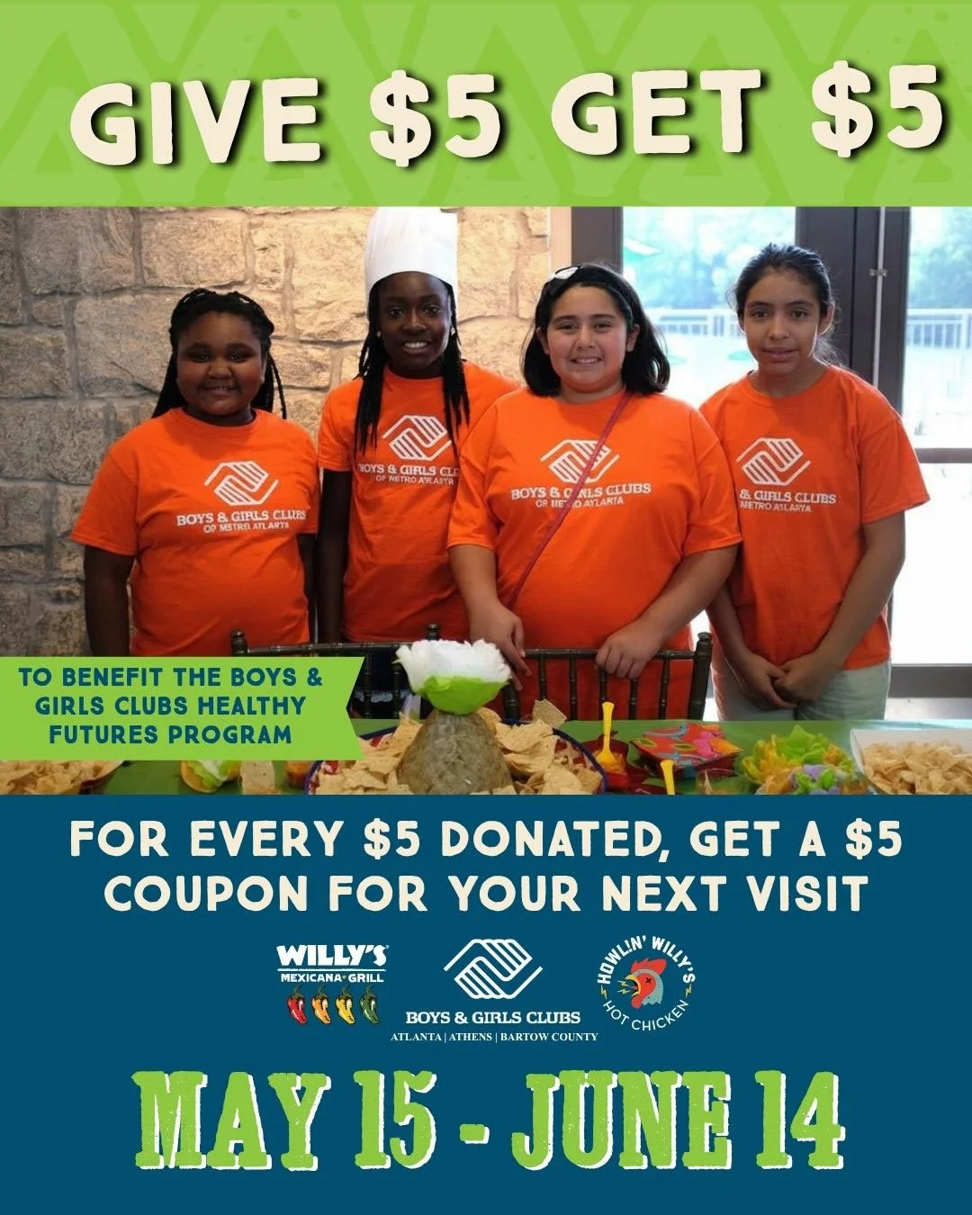Give $5, Get $5 Back at Willy’s Mexicana Grill &amp; Howlin’ Willy’s Hot Chicken