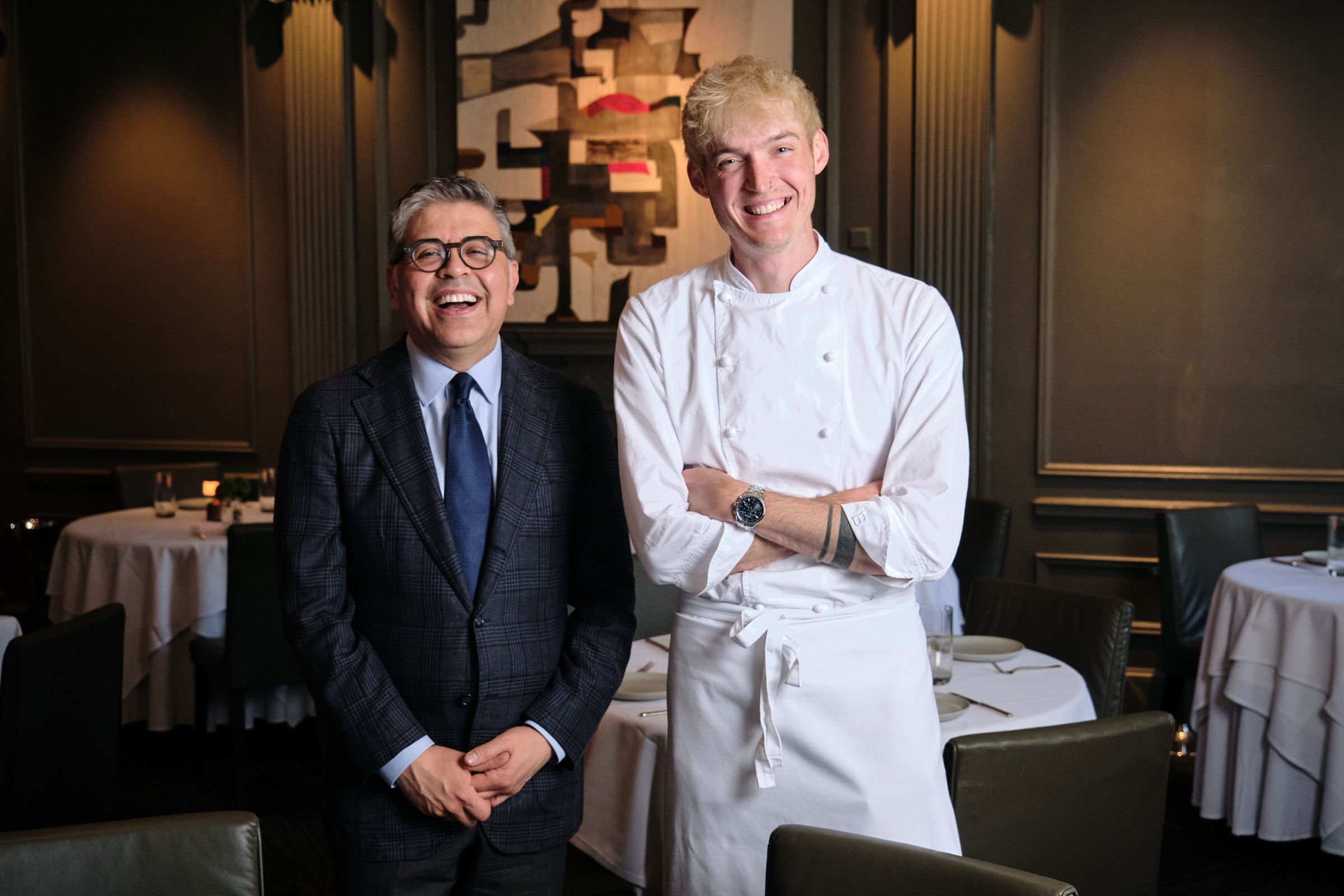 Andrés Loaiza and chef Austin Goetzman inside Aria. Photo credit: Brandon Amato - www.brandonjohnamato.com