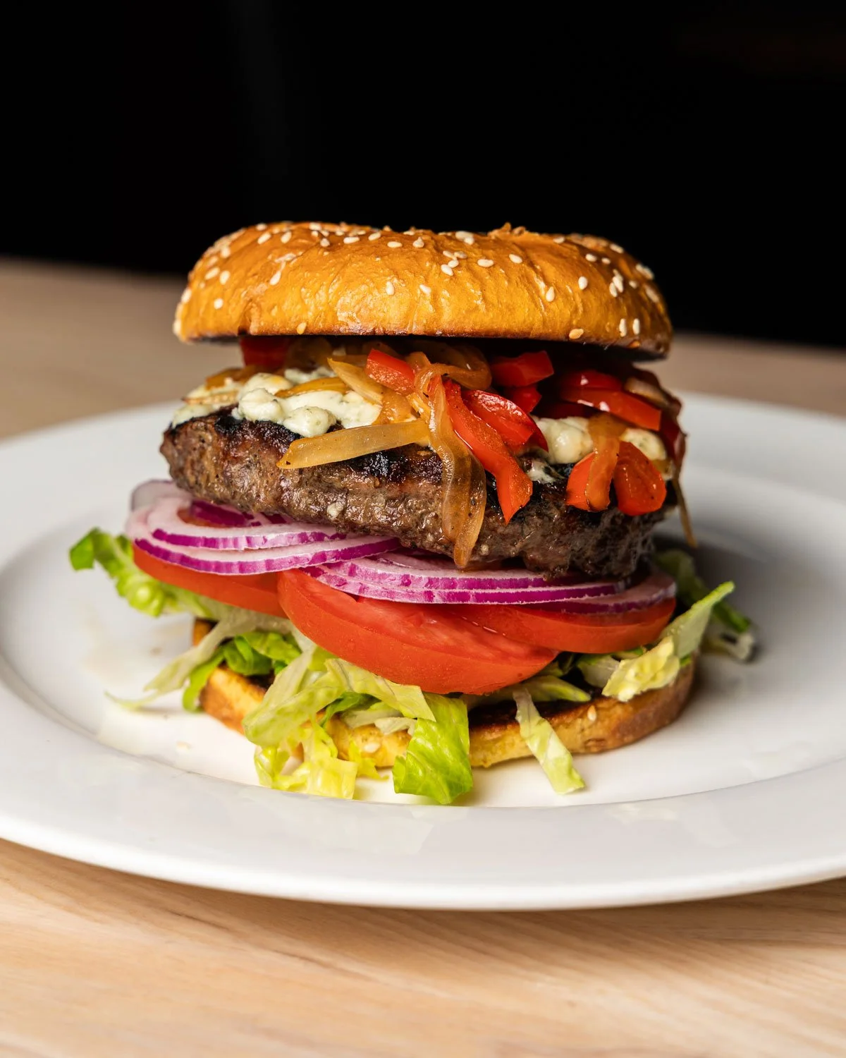 RWB Burger from Marlow's Tavern. Photo credit: Cameren Rogers
