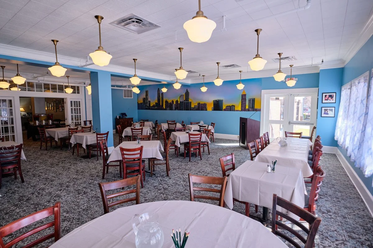 Skyline Room interior at Mary Mac's Tea Room.