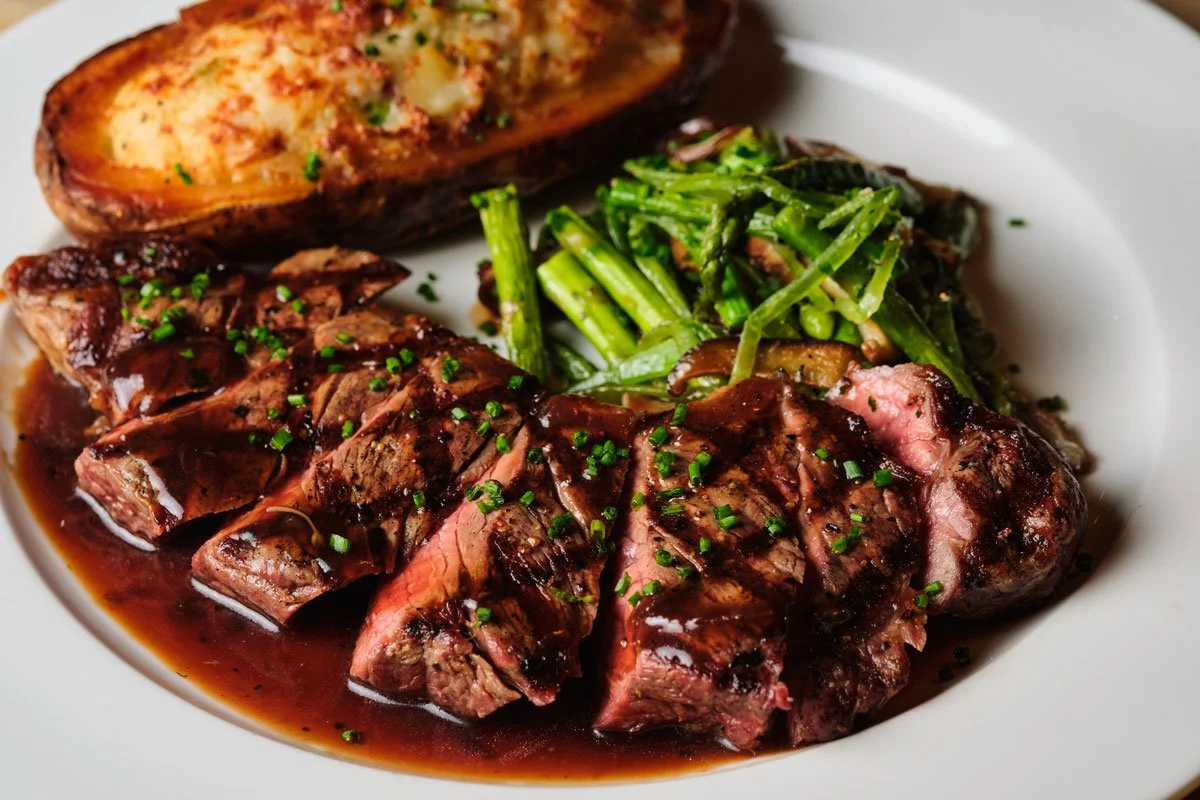 A close-up of steak at Marlow's Tavern. Photo credit: Brandon Amato - www.brandonjohnamato.com