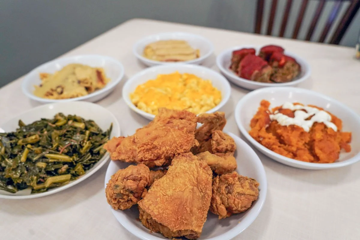 A table full of food from Mary Mac's Tea Room