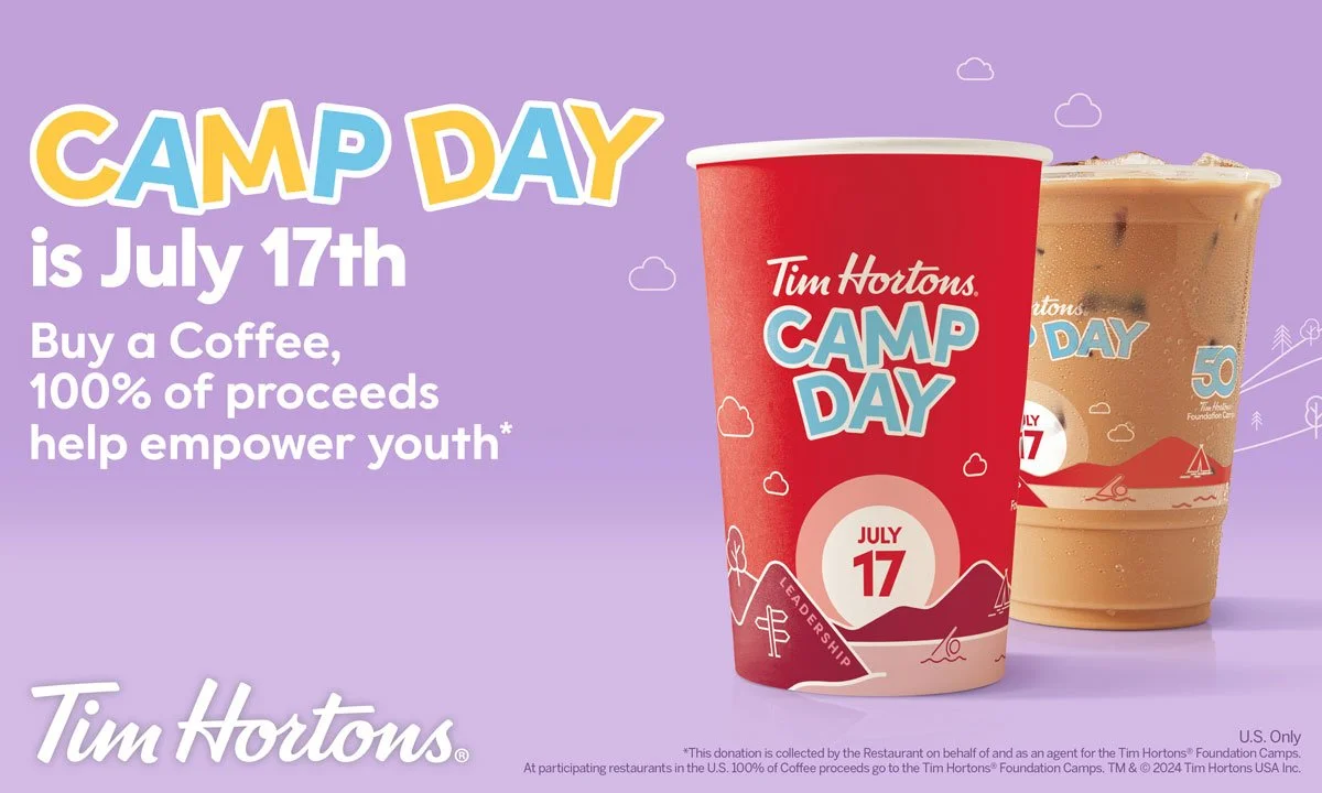 Tim Hortons Camp Day Fundraiser is Back on July 17, 2024 — Dish Around Town