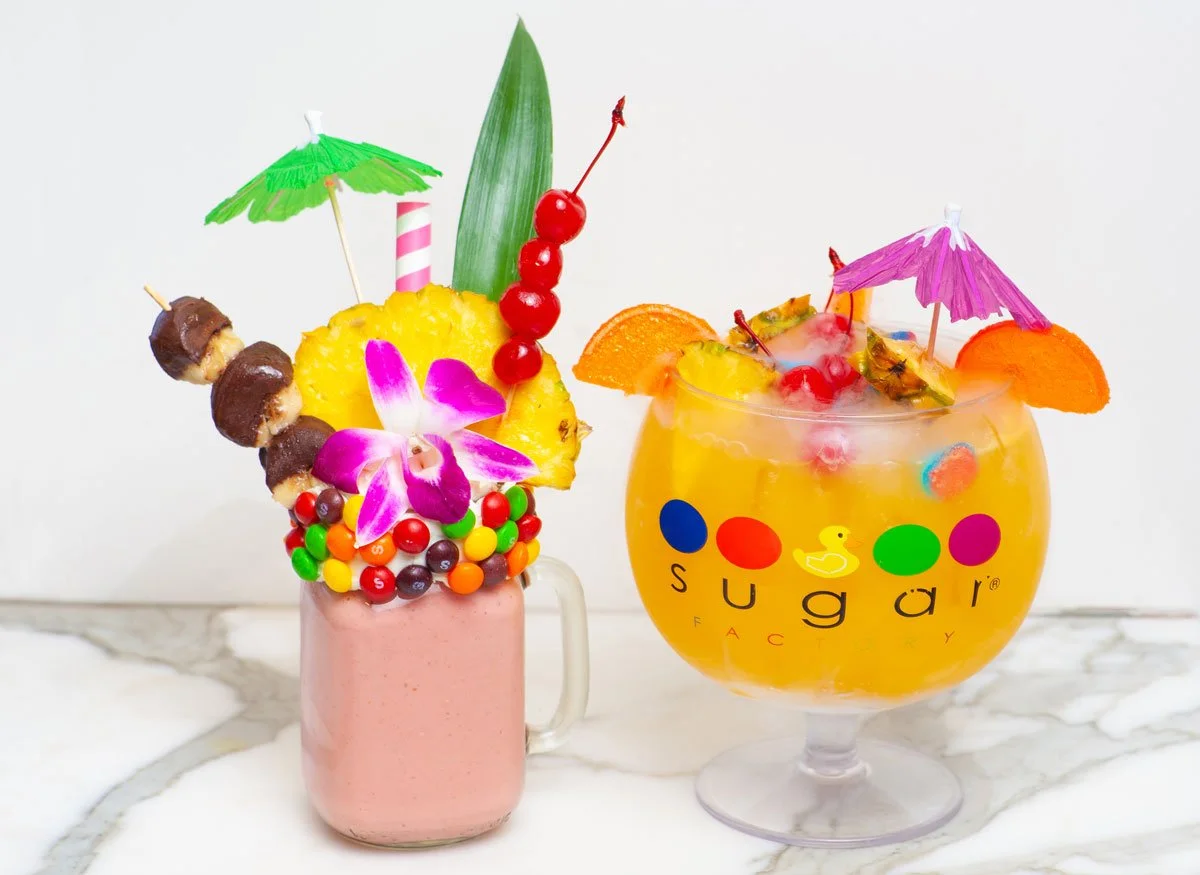 two drinks from Sugar Factory Atlanta