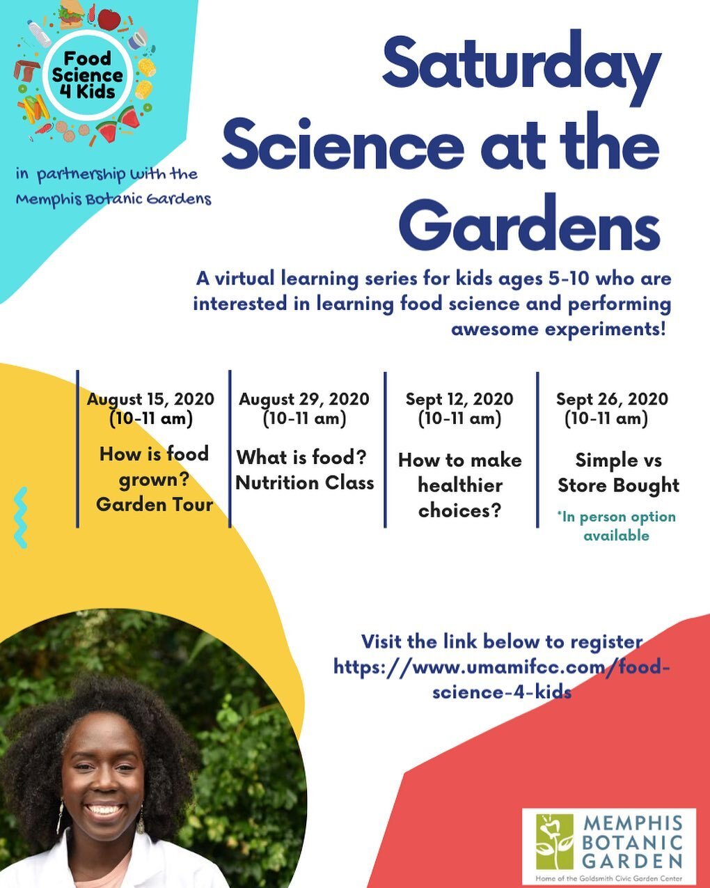 So proud to be starting our Fall series August 15th! Sign up online to join our Science in the Gardens classes.