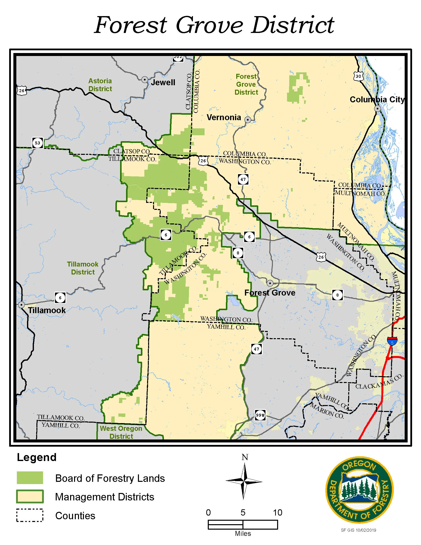 ODF Forest Grove District - Published in the ODF Forest Management Plan