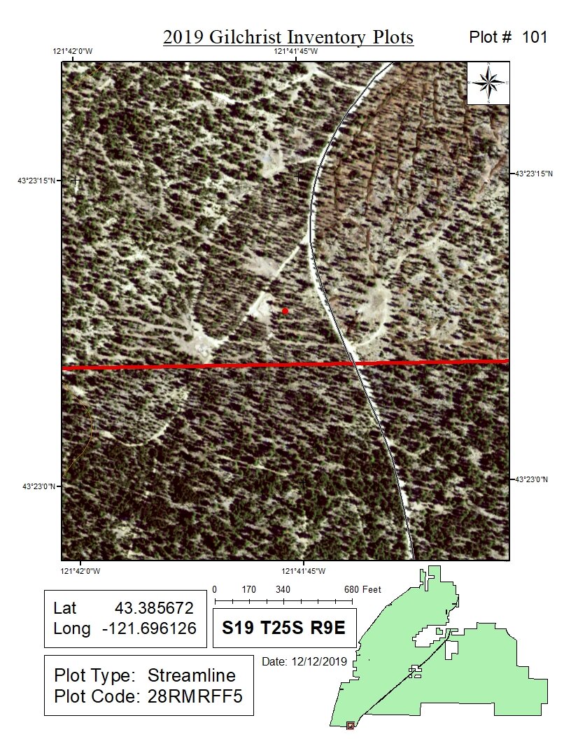 Gilchrist State Forest Inventory Project - Plot Map