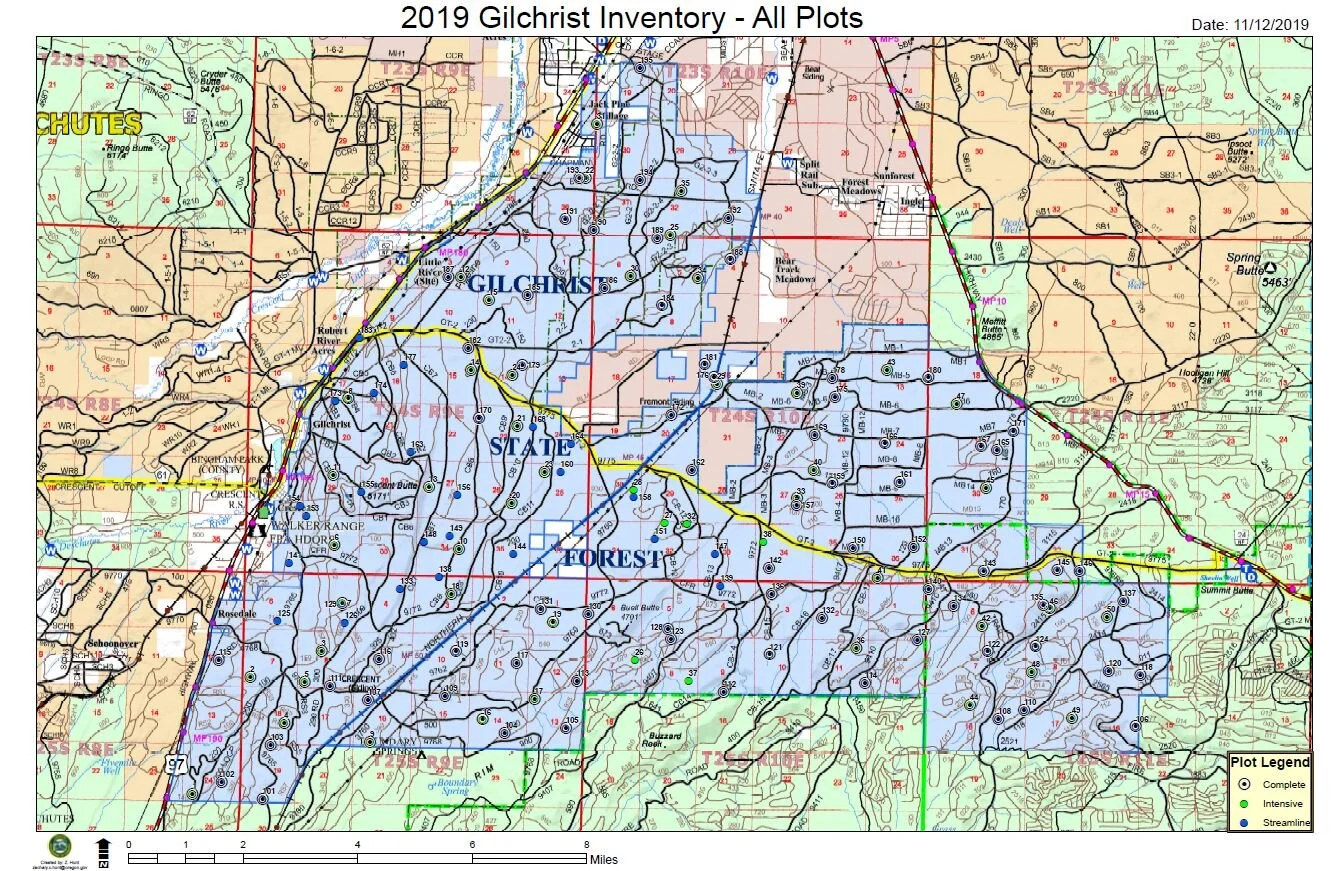 Gilchrist State Forest Vicinity Map