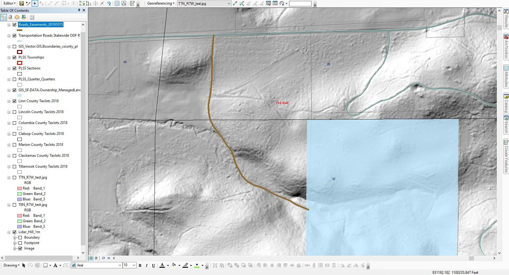 Road Easement Digitization from Legal Descriptions