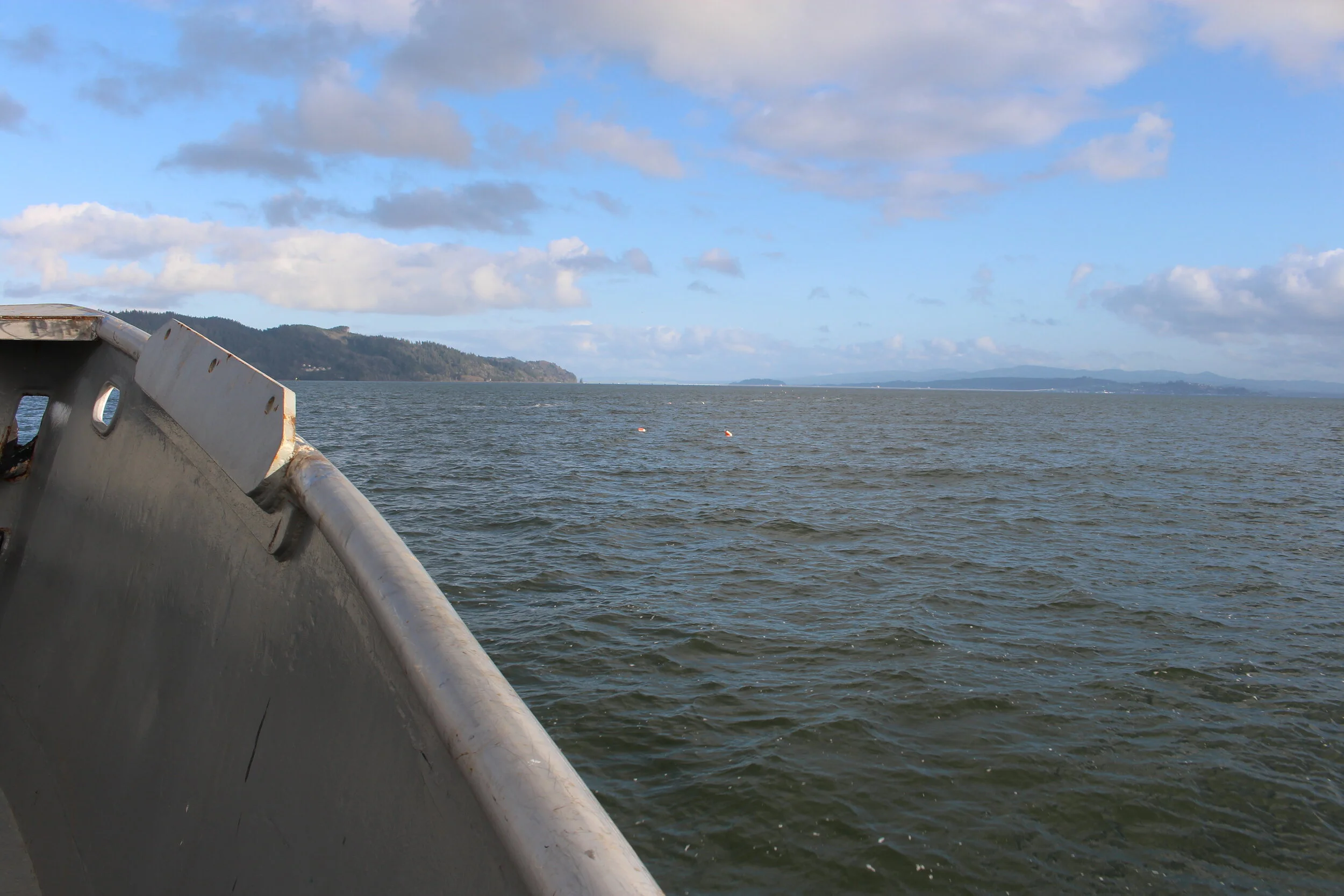 A picture taken from the bow of the F/V Captain Raleigh, where I spent a formative winter as a deckhand.