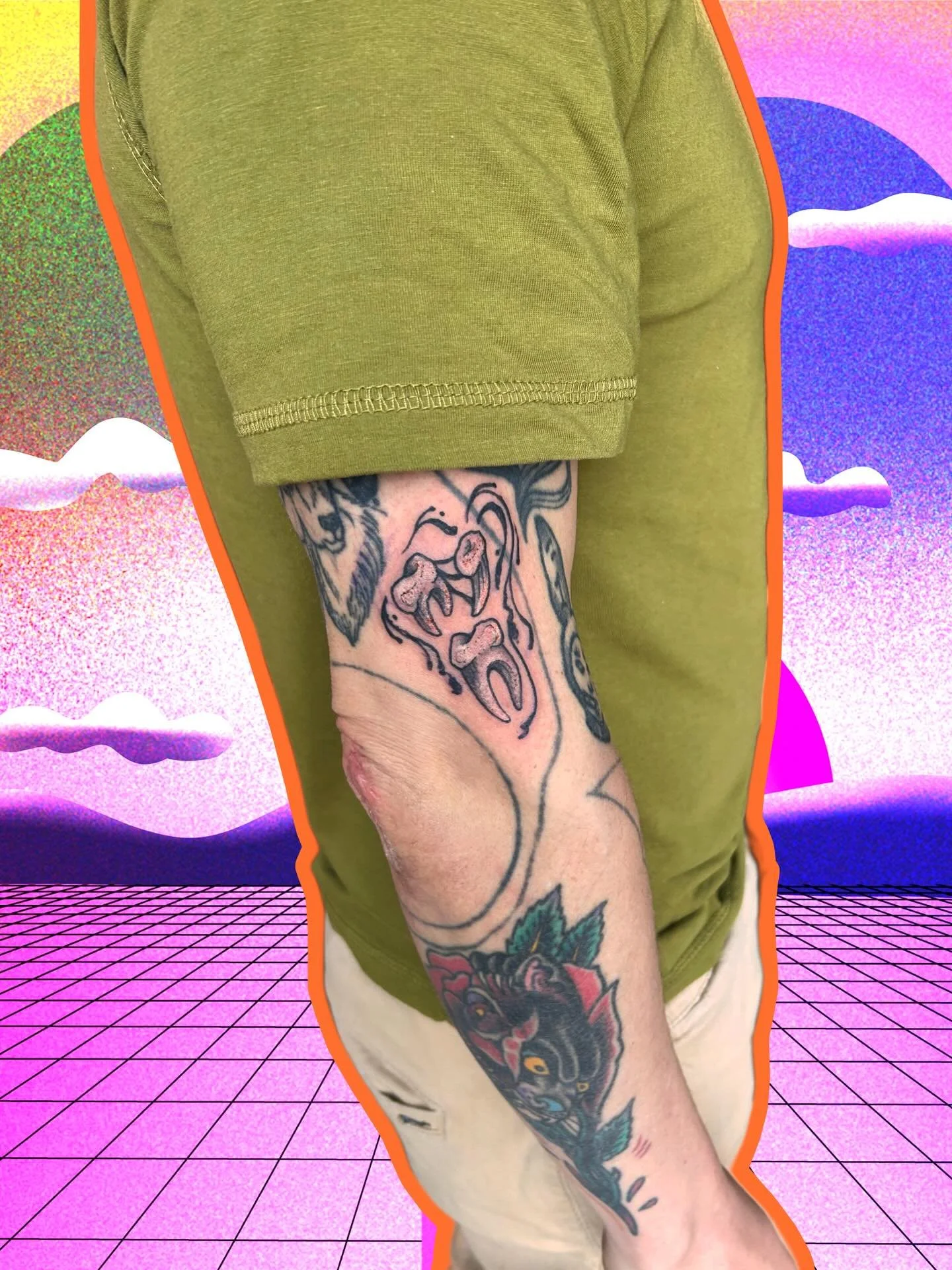 🦷 Teeth on one of my longest friends. Eras and histories expanding over time. What a gift to return to something baseline and see how much you&rsquo;ve grown as individuals. Thank you always. 🦷