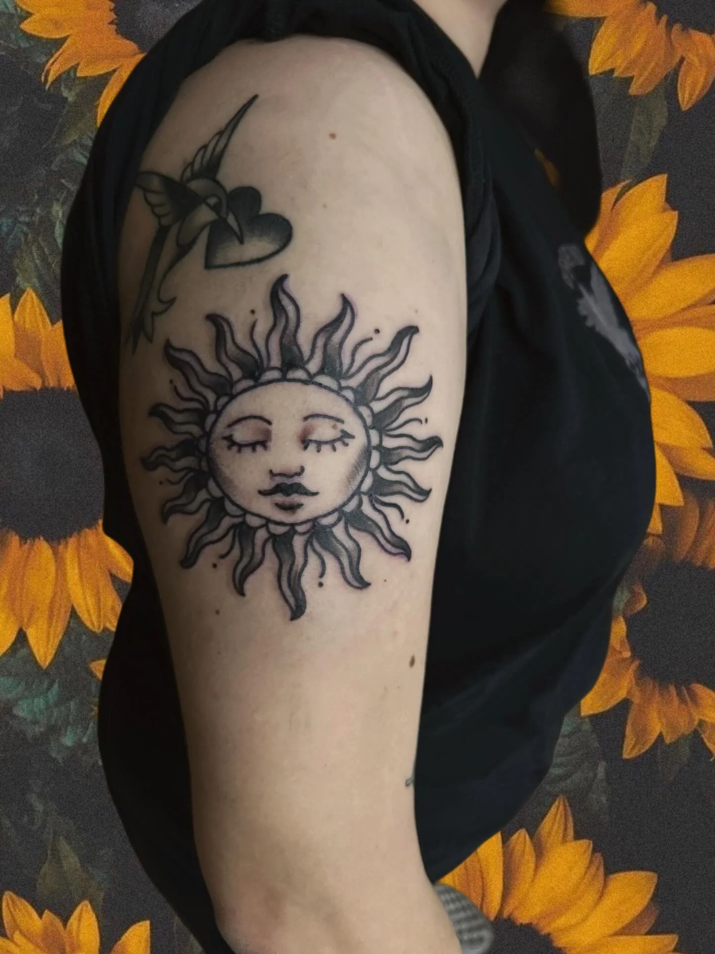 🌞 Hi! I still exist, I&rsquo;m just working on so many large projects and I forget to take WIP photos. But I still do little guys too! Anyways, one of my favorite things about tattooing is catching up with clients in this absolutely absurd world. Li