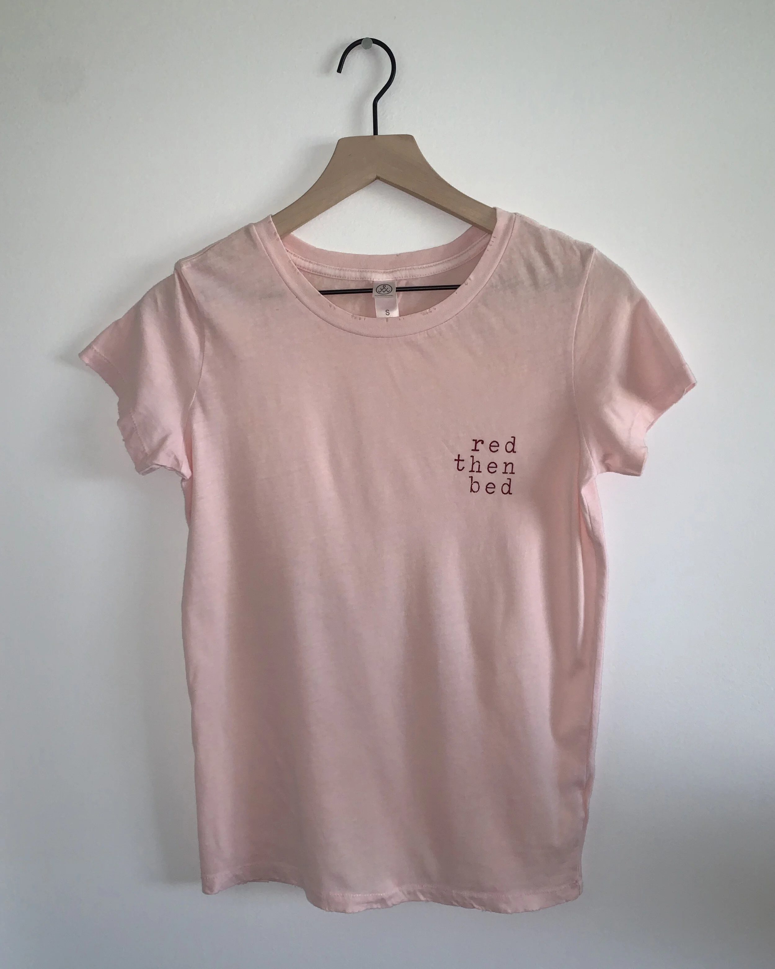 "Red then bed" distressed Tee