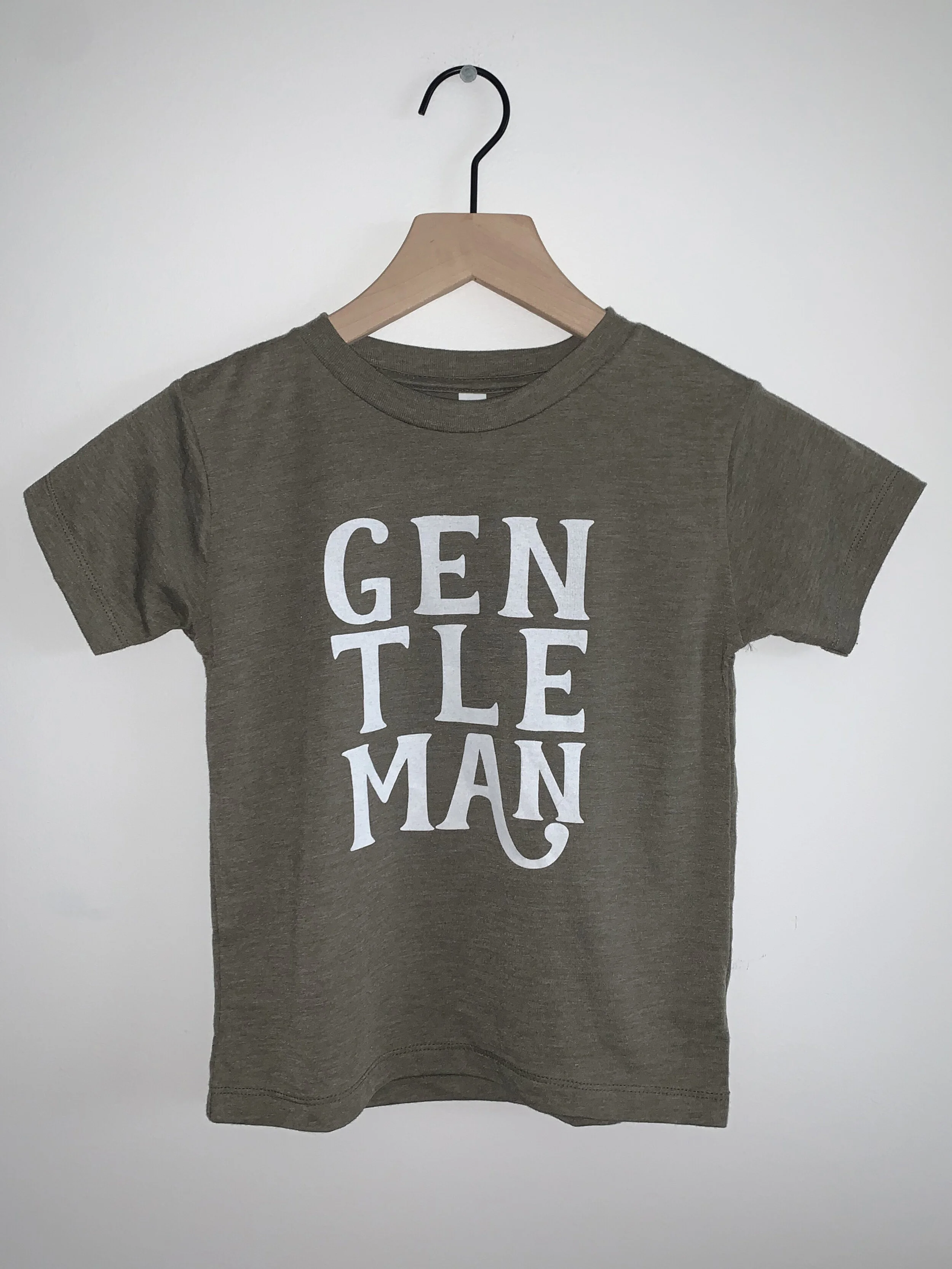 Toddler "Gentleman" tee in Olive