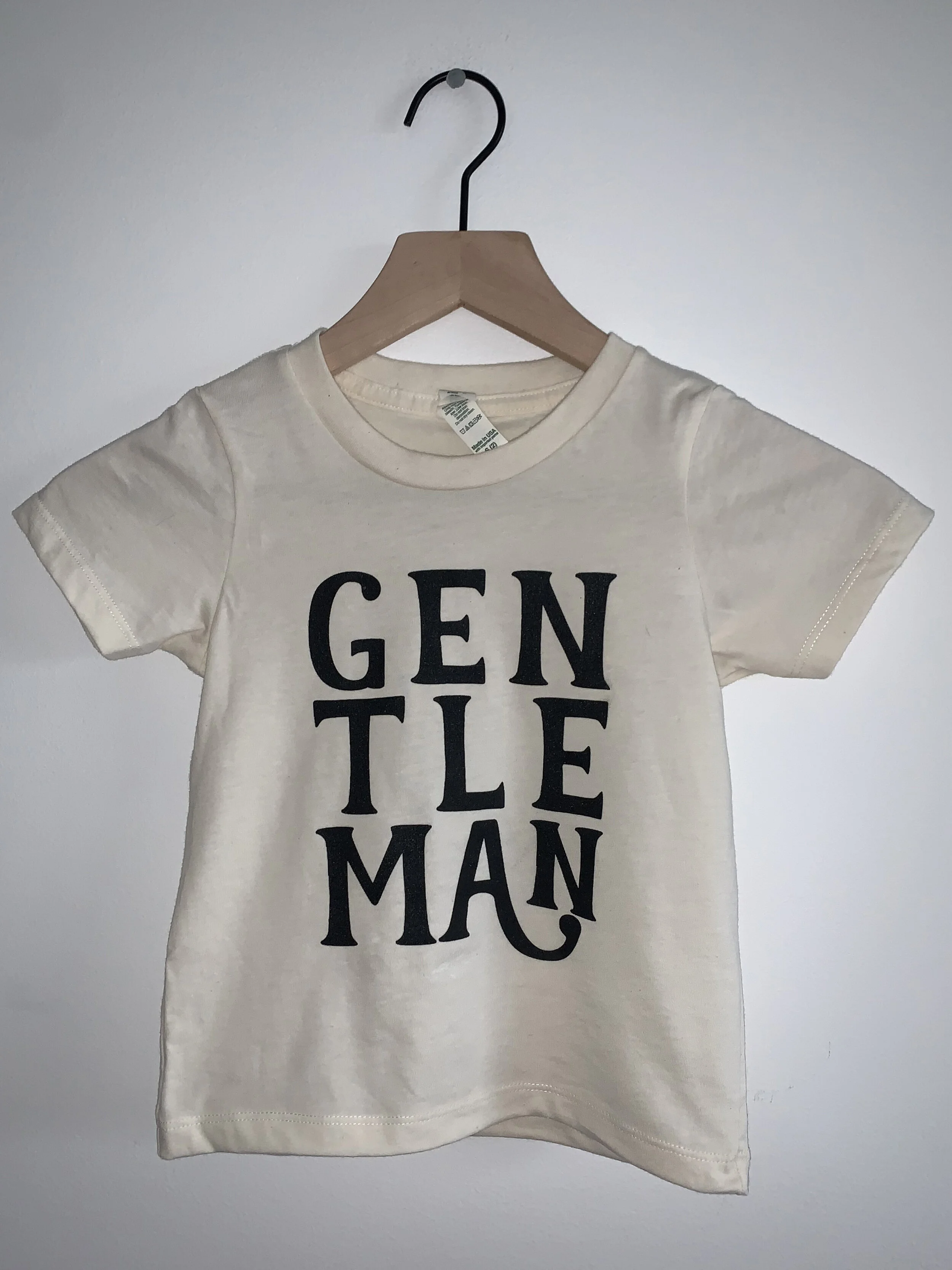Toddler "Gentleman" tee in Cream