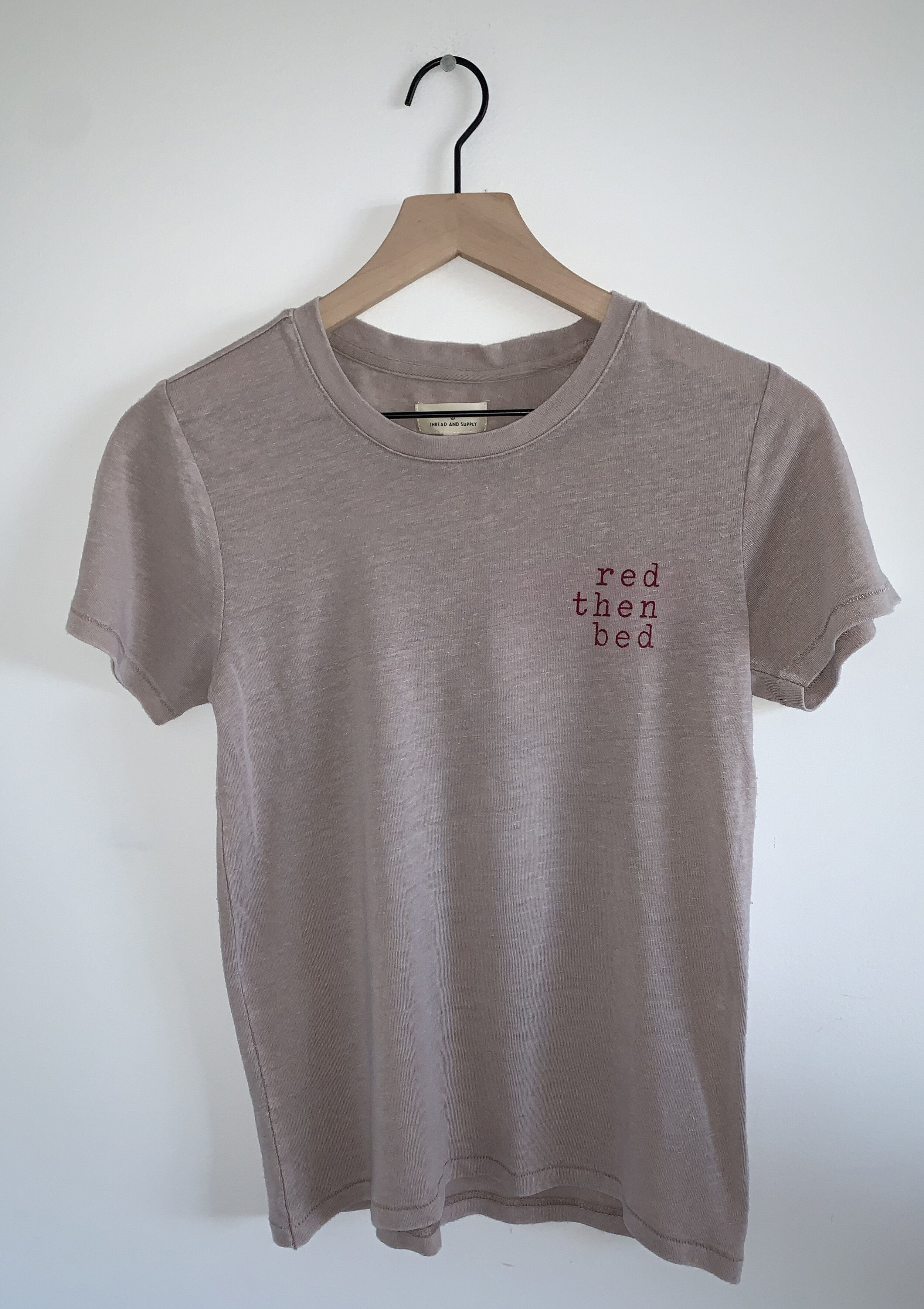 "Red then Bed" Linen Tee