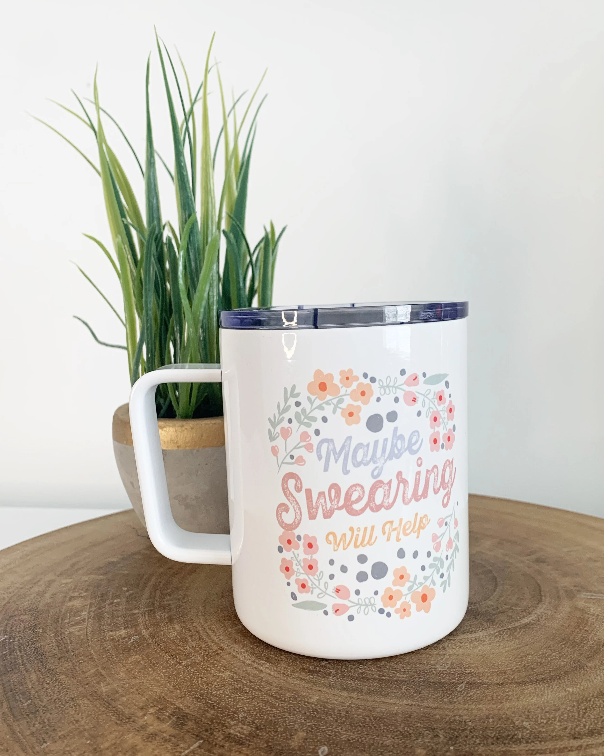 Maybe Swearing Will Help - Stainless Steel Travel Mug