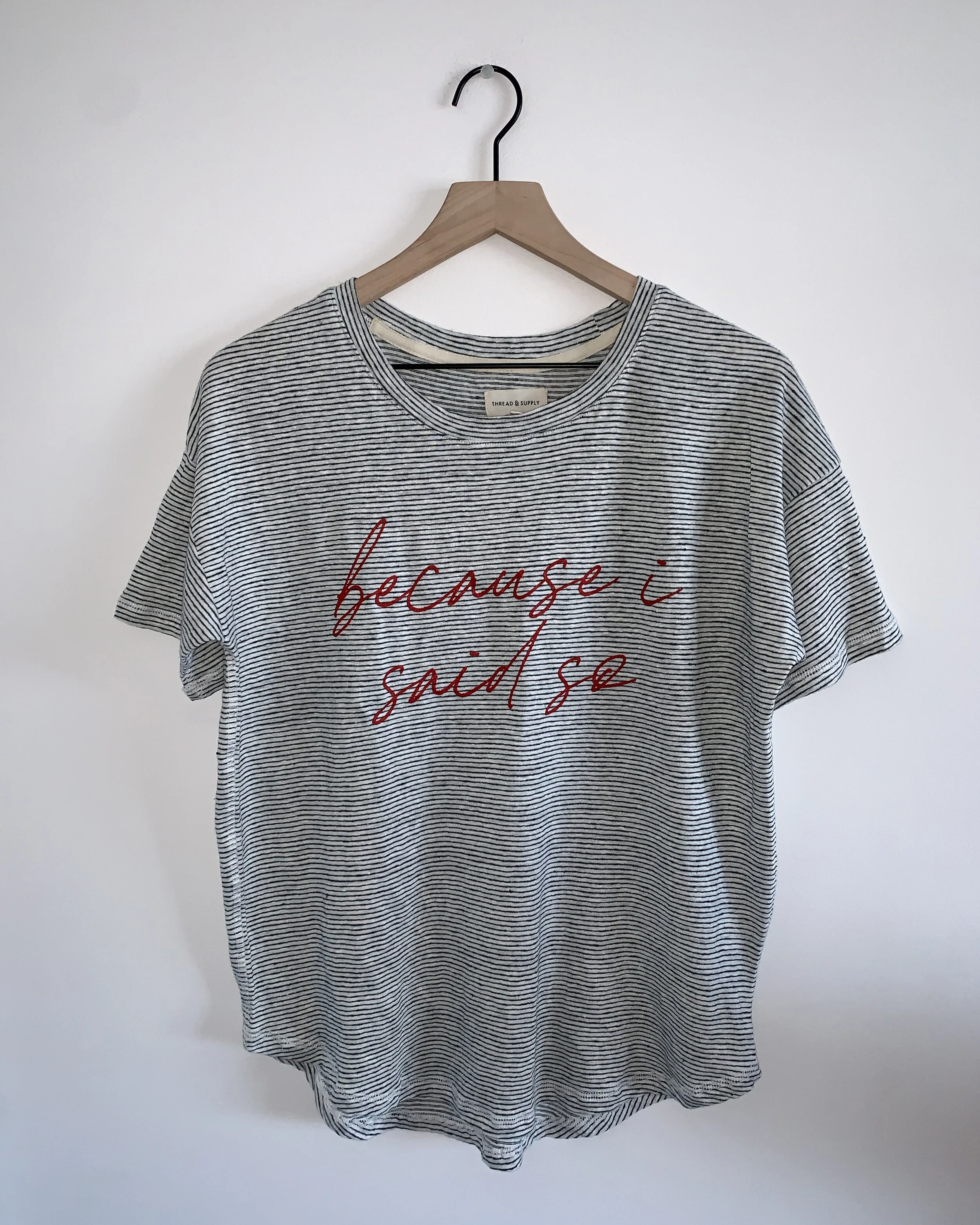 "because i said so" Linen Tee in Navy