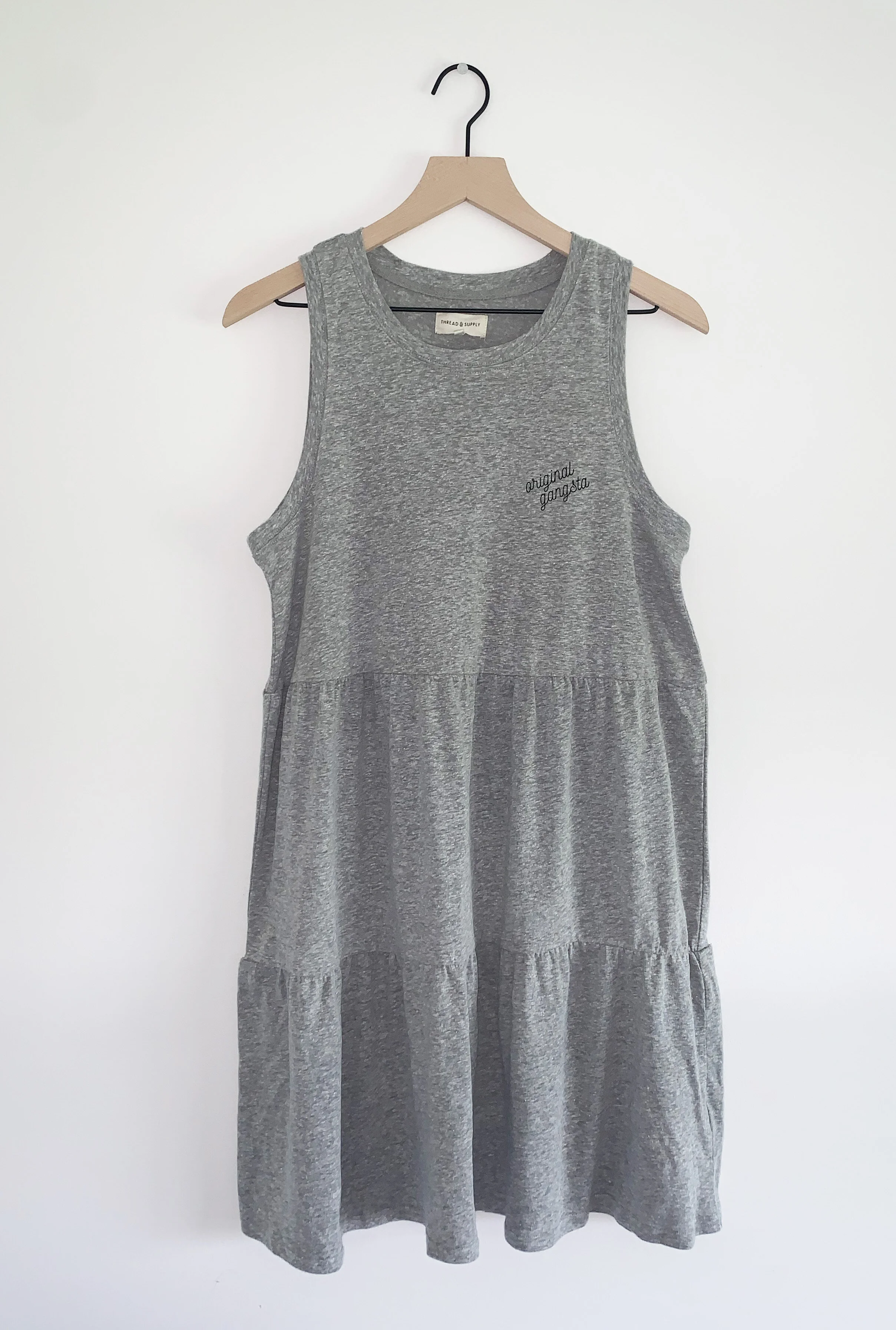 "Original Gangsta" Dress in Heather Gray