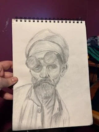 Charcoal Drawing with Trevor