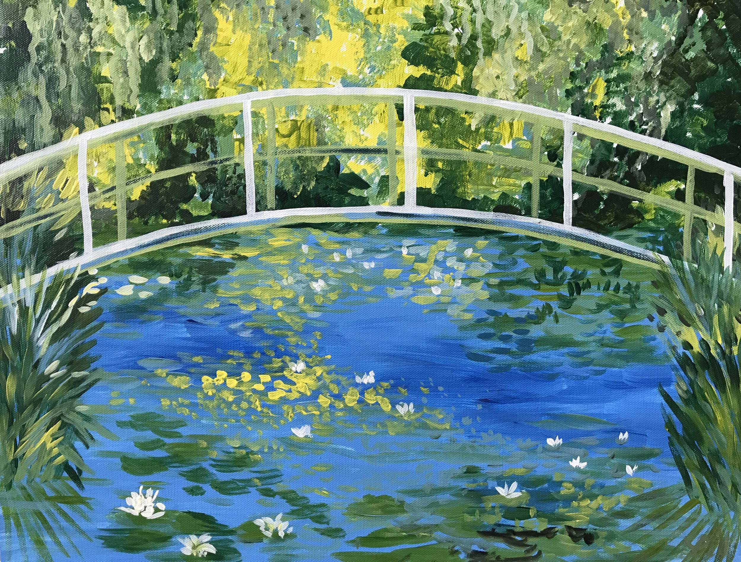 Monet's Garden in Acrylic with Aryn