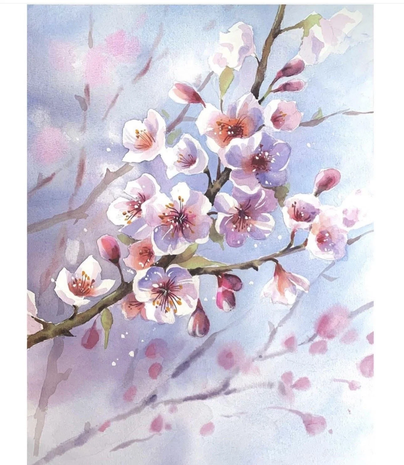 Spring into Flowers-Adult Watercolor 