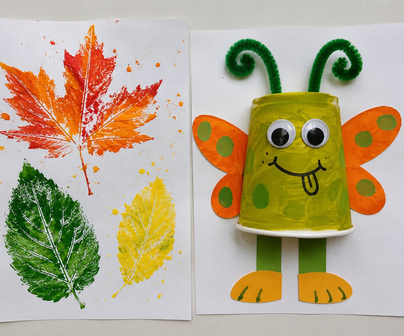 Leaf Painting and Cup Animals - with Madhuri - Ages 3-5
