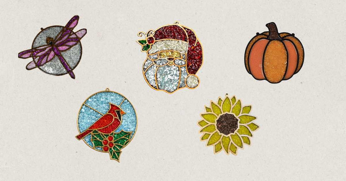 Crushed Glass Sun Catcher