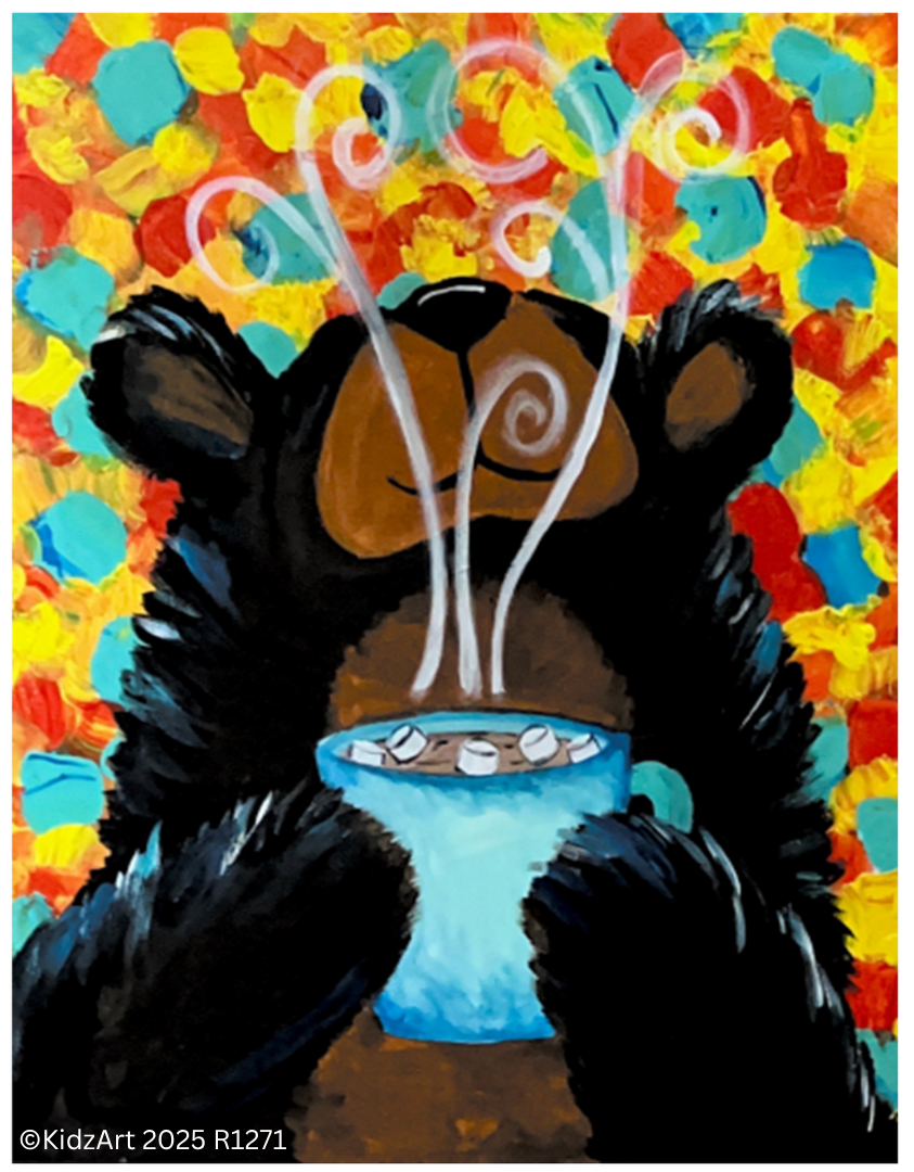 Family Paint Night: Hot Cocoa Bear &amp; Cupcakes-Ages 6+-