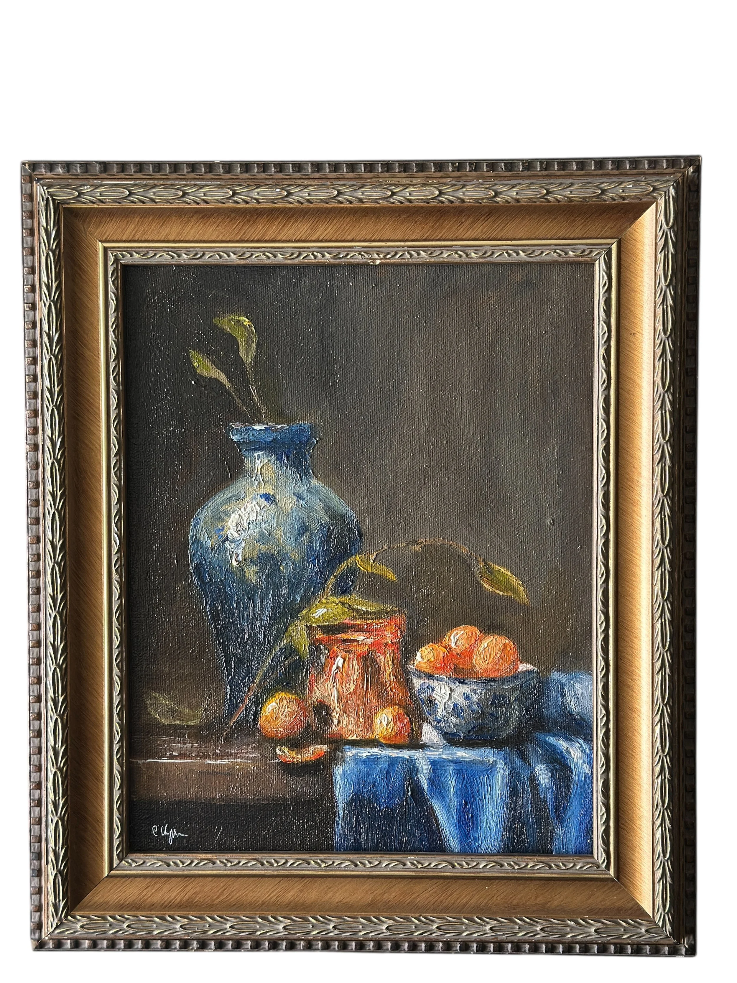 Bluevase Copper Pot w Oranges - Colleen Kyllonen.JPEG