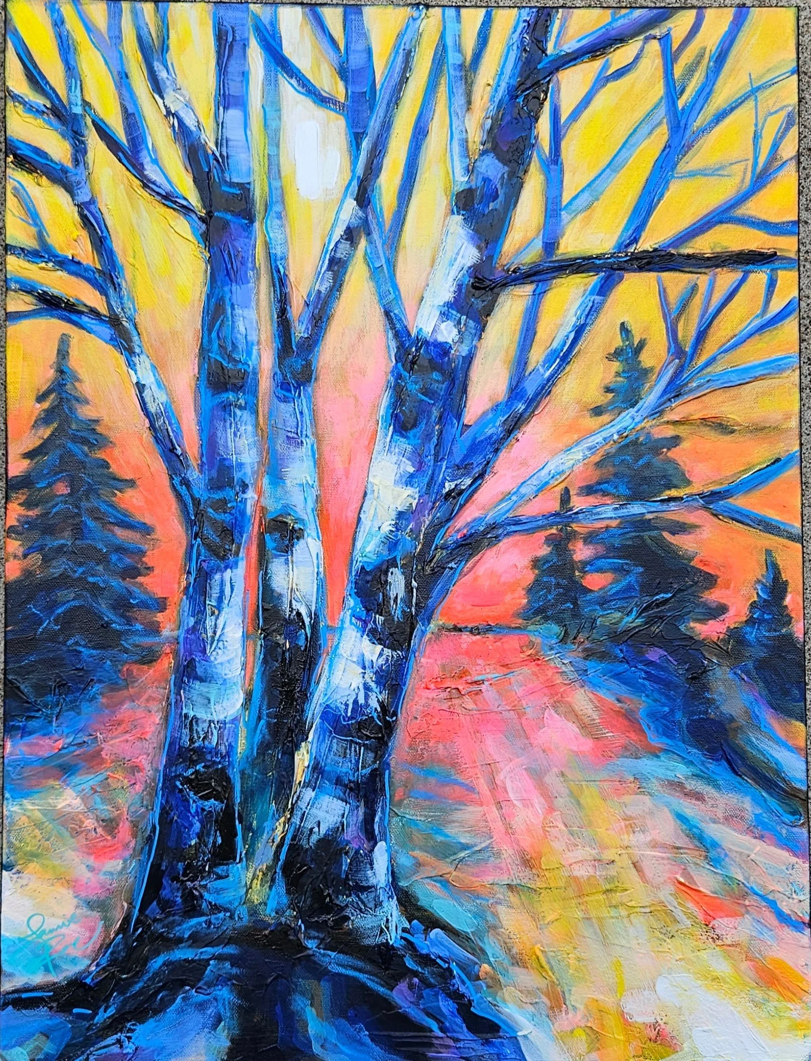 Blue Birch Sunset_Acrylic_Jamie Miller_Lime Street Creative.jpg