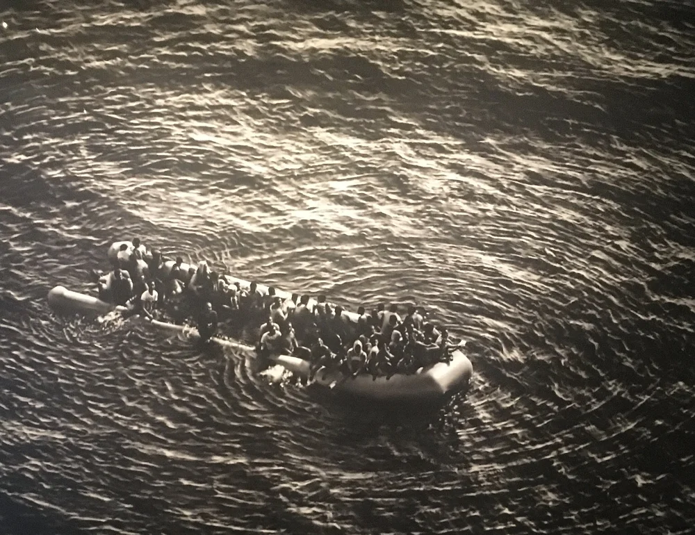 Detail:  Untitled (Refugees Moonbird Sighting, Mediterranean Sea; May 5, 2017), 2019