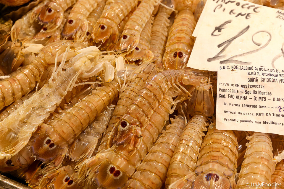 Mantis shrimp, Rialto Market, Venice