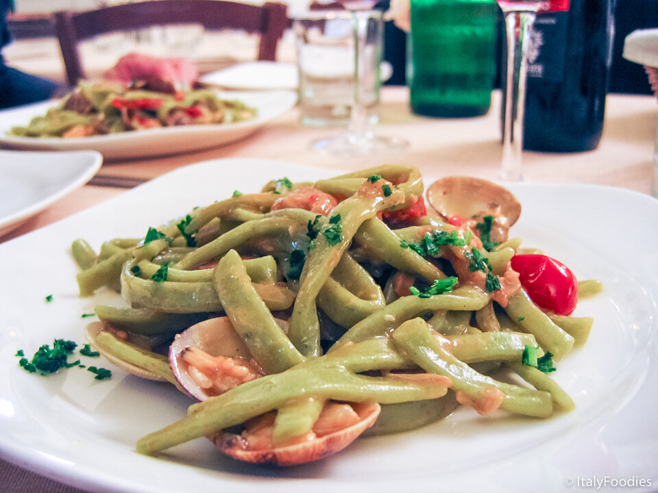 Spinach Scialatielli pasta, Capri