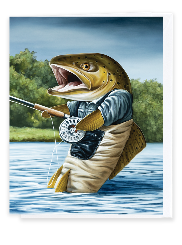 Troutie - A6 Greeting Card