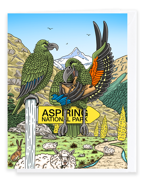 Aspiring National Park - A6 Greeting Card