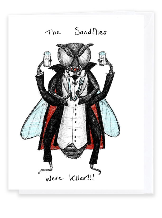 The Sandflies Were Killer - A6 Greeting Card